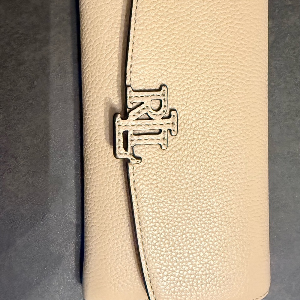 Ralph Lauren Beige Leather Clutch